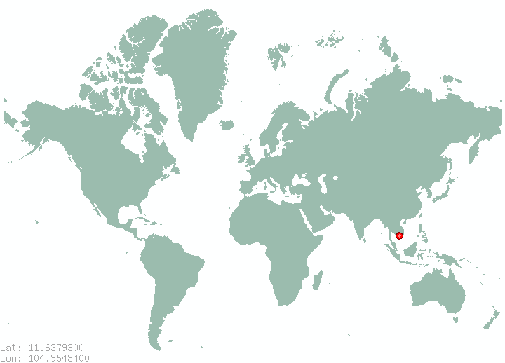 Kbal Kaoh in world map