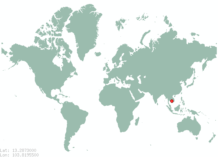 Phnum Kraom in world map